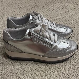 Silver Gracie Side-Zip Lace Up